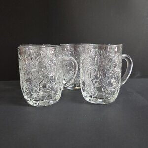 Princess House FANTASIA Vintage Floral Mugs Set of 4